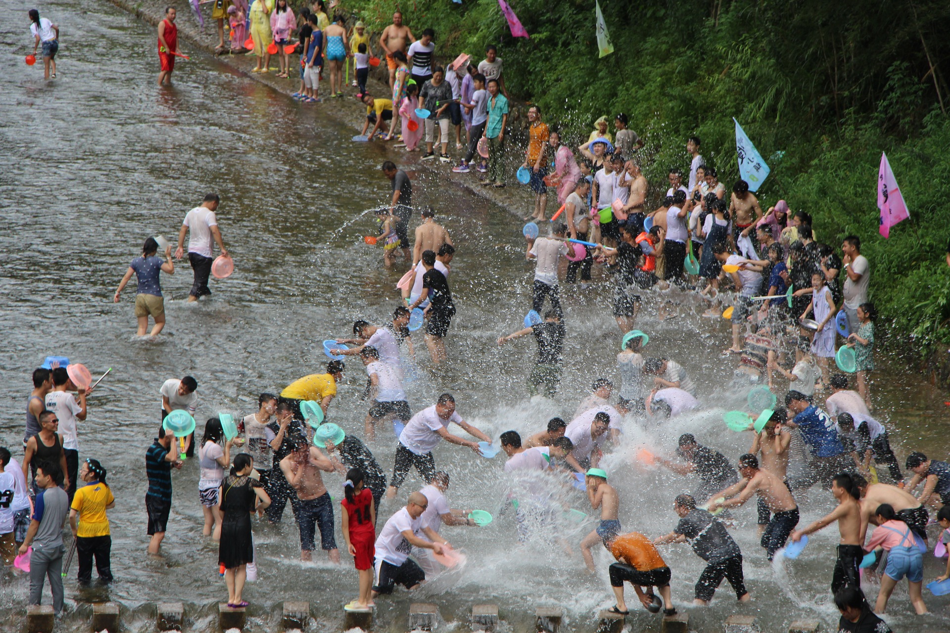 Water fight in Thailand