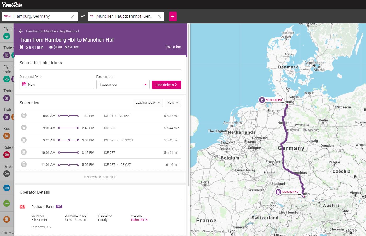 Deutsche Bahn rail bookings now available on Rome2rio